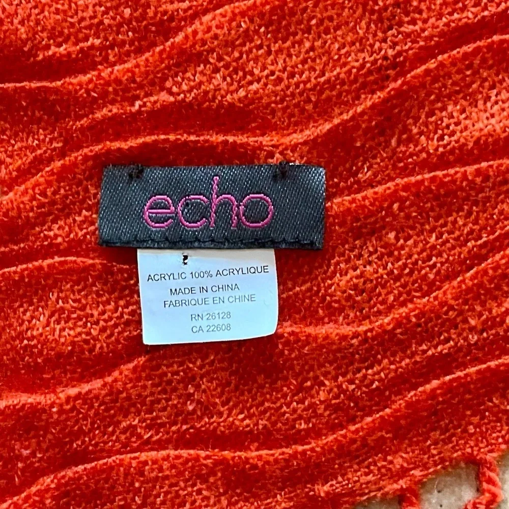echo Orange Blanket Scarf Wrap